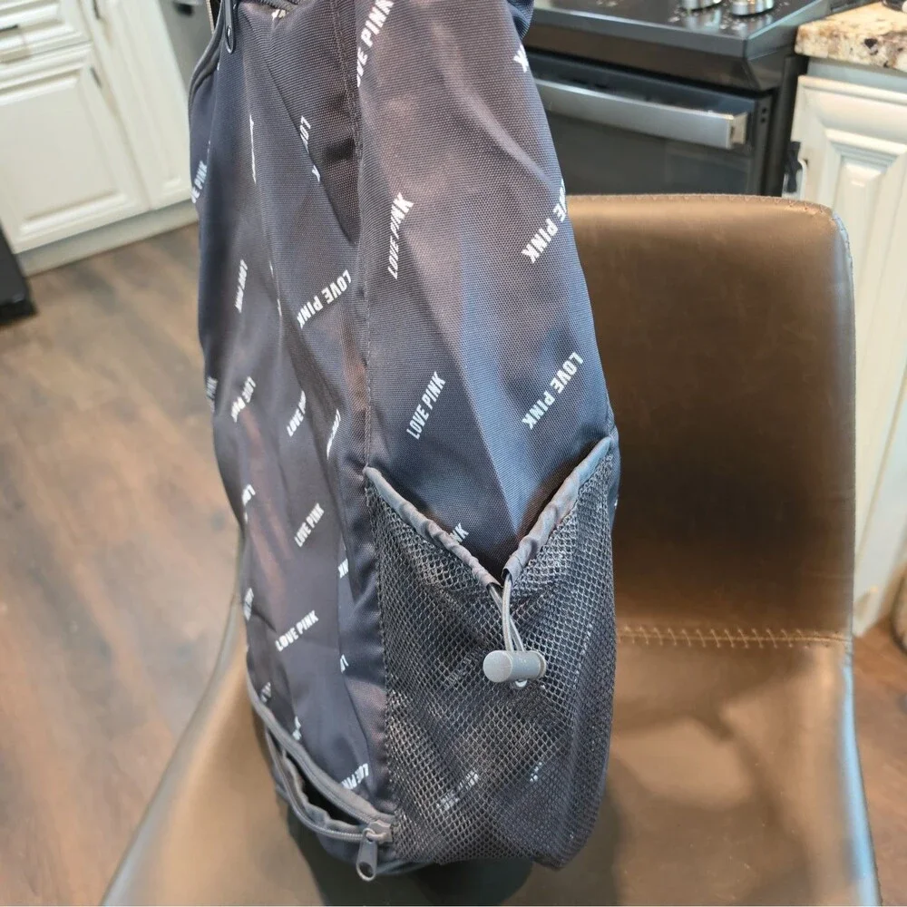 Victoria's Secret Pink CAMPUS CONVERTIBLE DUFFLE Gym Bag Dark Charcoal